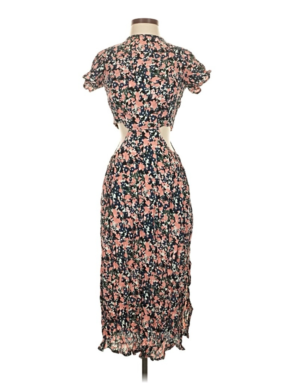 Floral Cutout Midi Dress